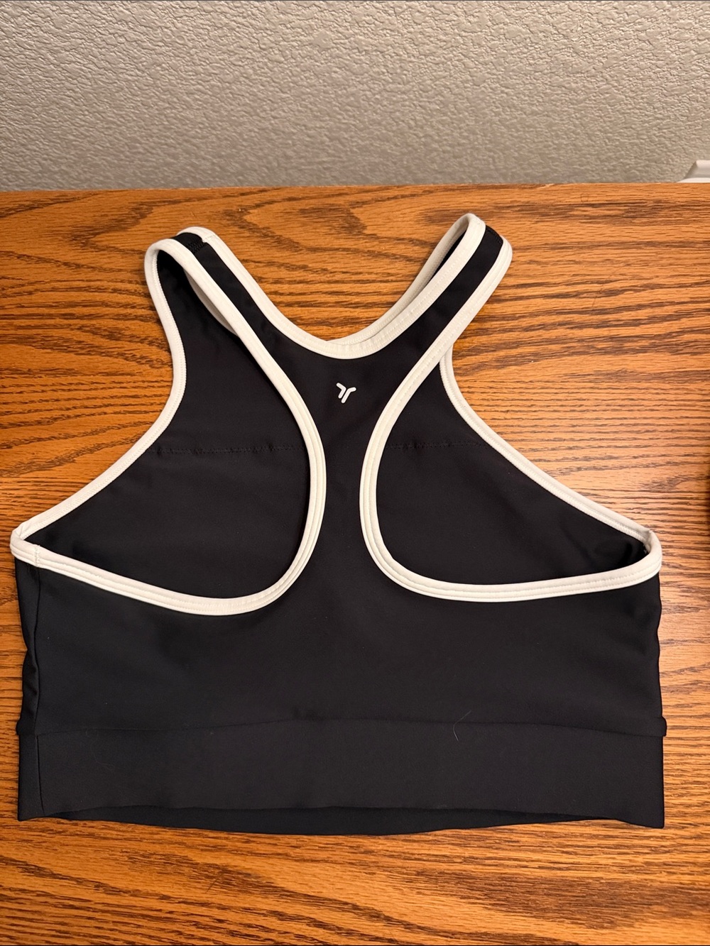Old Navy Black Sports Bra with Cream Trim